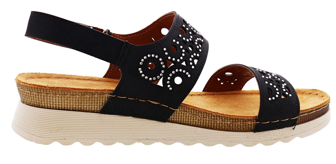 Womens Flexus Women's Tacia Comfort Sling Back Sandals 4 Womens Flexus Women's Tacia Comfort Sling Back Sandals