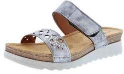 Flexus Women's Kalmia Comfortable Hook & Loop Slide Sandals Womens