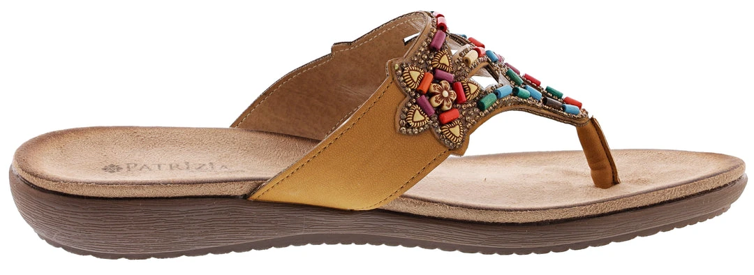 Patrizia Women's Vizzan Embroidered Thong Sandals 9 Patrizia Women's Vizzan Embroidered Thong Sandals