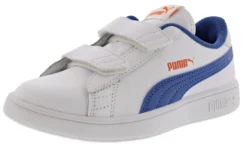 Puma Kids Smash V2 L V PS Leather Hook And Loop Shoes