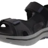 Skechers Men's Go Walk Arch Fit Sandal Mission Hook & Loop Strap Sandals