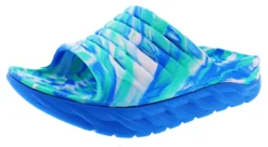 Hoka One One Hoka Unisex Ora Recovery Slide Swirl Sandals For Plantar Fasciitis