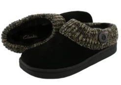 Clarks Of England Clarks Women's Knitted Collar Clog Winter Slippers Angelina 42 Clarks Of England Clarks Women's Knitted Collar Clog Winter Slippers Angelina