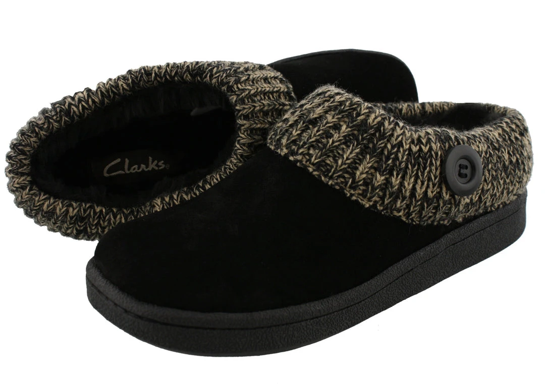 Clarks Of England Clarks Women's Knitted Collar Clog Winter Slippers Angelina 8 Clarks Of England Clarks Women's Knitted Collar Clog Winter Slippers Angelina
