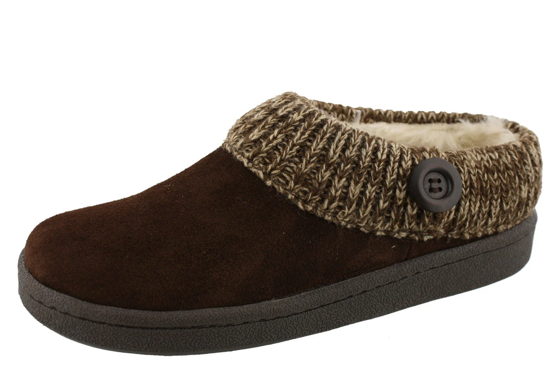 Clarks Of England Clarks Women's Knitted Collar Clog Winter Slippers Angelina 9 Clarks Of England Clarks Women's Knitted Collar Clog Winter Slippers Angelina