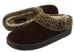 Clarks Of England Clarks Women's Knitted Collar Clog Winter Slippers Angelina 48 Clarks Of England Clarks Women's Knitted Collar Clog Winter Slippers Angelina