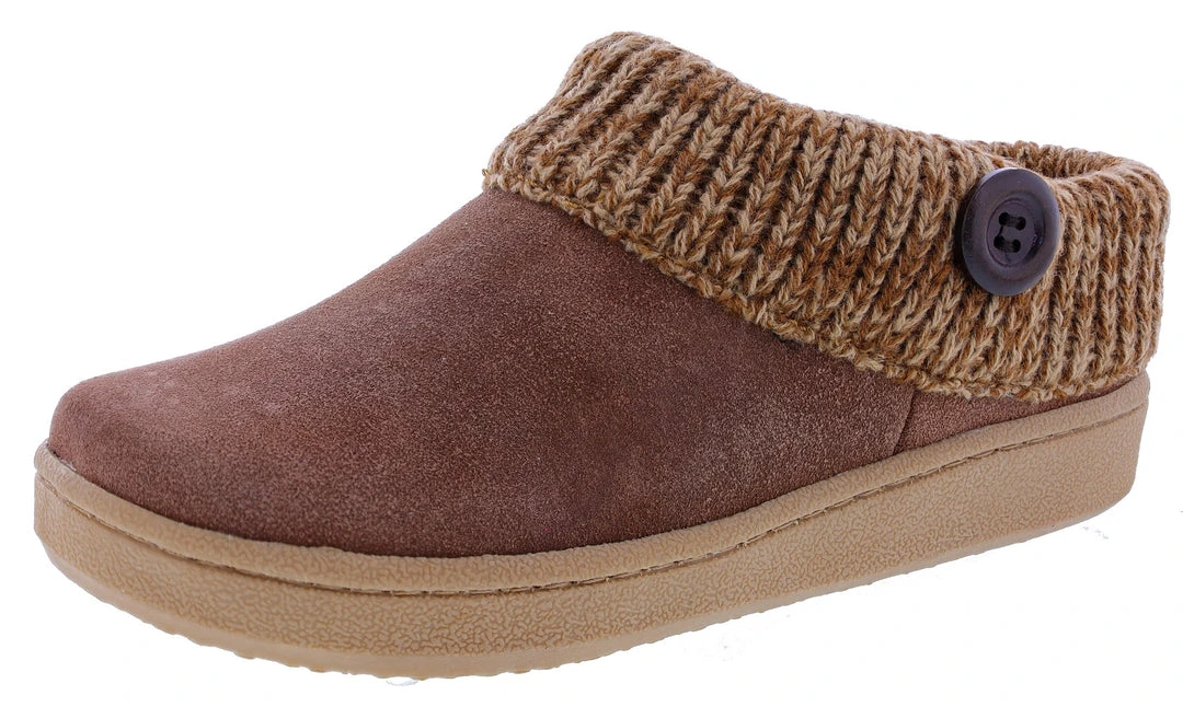 Clarks Of England Clarks Women's Knitted Collar Clog Winter Slippers Angelina 33 Clarks Of England Clarks Women's Knitted Collar Clog Winter Slippers Angelina