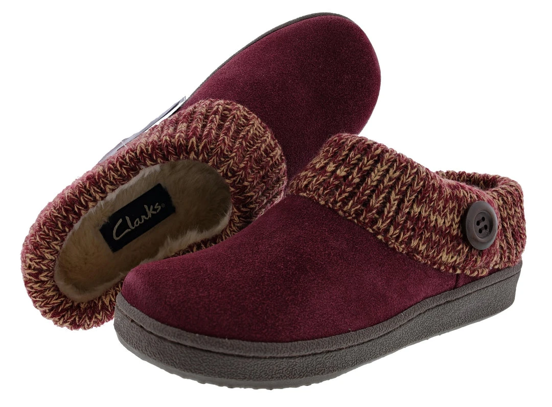 Clarks Of England Clarks Women's Knitted Collar Clog Winter Slippers Angelina 32 Clarks Of England Clarks Women's Knitted Collar Clog Winter Slippers Angelina