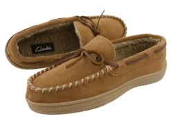 Clarks Of England Clarks Men Warm Cozy Slip On Moccasin Winter Slippers Rudy