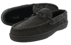 Clarks Of England Clarks Men Warm Cozy Slip On Moccasin Winter Slippers Rudy