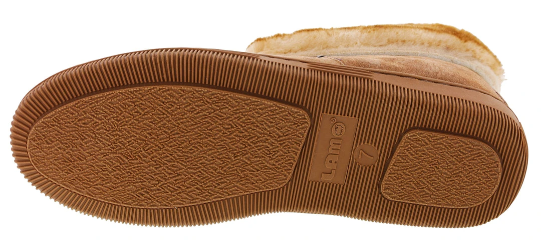 Lamo Lady's Lightweight Cozy Warm Moccasin Slip On Booties Womens 7 Lamo Lady's Lightweight Cozy Warm Moccasin Slip On Booties Womens