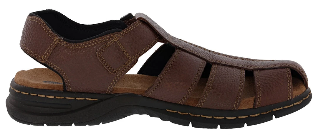 Dr. Scholls Dr. Scholl's Grayson Men's Leather Fishermen Sandals Closed Toe 4 Dr. Scholls Dr. Scholl's Grayson Men's Leather Fishermen Sandals Closed Toe