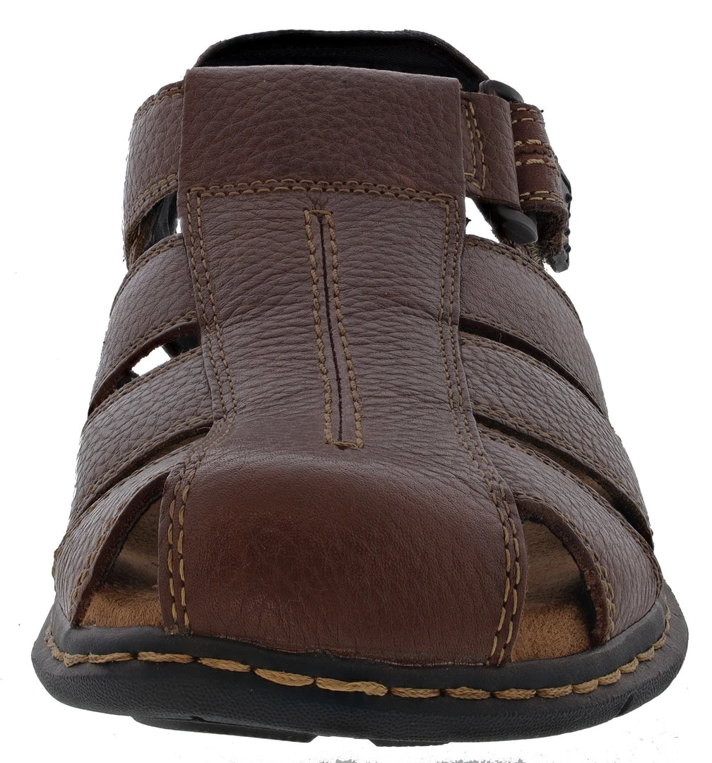 Dr. Scholls Dr. Scholl's Grayson Men's Leather Fishermen Sandals Closed Toe 5 Dr. Scholls Dr. Scholl's Grayson Men's Leather Fishermen Sandals Closed Toe