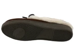 Clarks Of England Clarks Womens Winter Cozy Fur Easy On Lightweight Suede Slippers