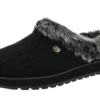 Skechers Women Medium Width Furry Cozy Open Back Slippers Ice Angel