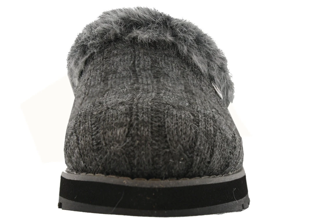 Skechers Women Medium Width Furry Cozy Open Back Slippers Ice Angel 10 Skechers Women Medium Width Furry Cozy Open Back Slippers Ice Angel