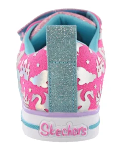 Skechers Twinkle Toes Girls Three Straps Light Up Shoes Sparkleland
