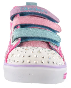 Skechers Twinkle Toes Girls Three Straps Light Up Shoes Sparkleland