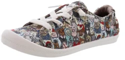 Skechers Women Bobs Beach Bingo Rock Band Memory Foam Walking Shoes