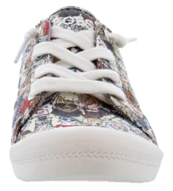 Skechers Women Bobs Beach Bingo Rock Band Memory Foam Walking Shoes