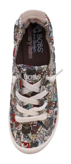 Skechers Women Bobs Beach Bingo Rock Band Memory Foam Walking Shoes