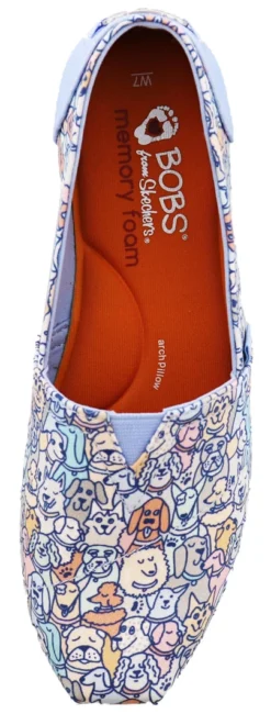 Skechers Women Bobs Plush Woof Party Memory Foam Flats